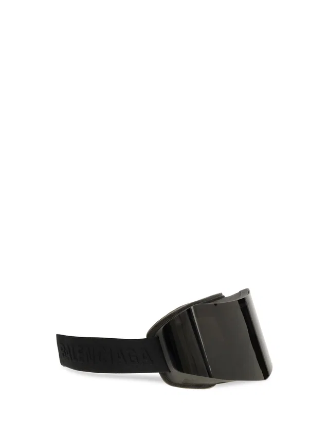 Balenciaga 794371t0003 Mirrored Polycarbonate Sunglasses — Black Polyamide in Black Nylon from HEWI