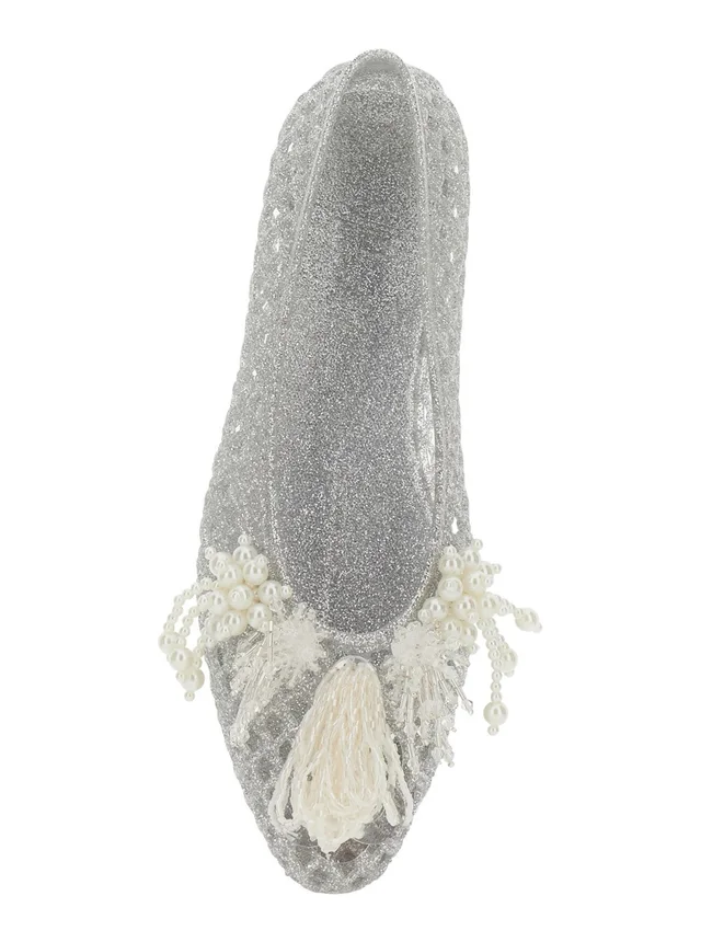 HEAVENLY JELLY 'Muse' Metallic Color Ballet shoes with Beaded Details in Tech Fabric Women, photo 8 of 8 from Gaudenzi Boutique