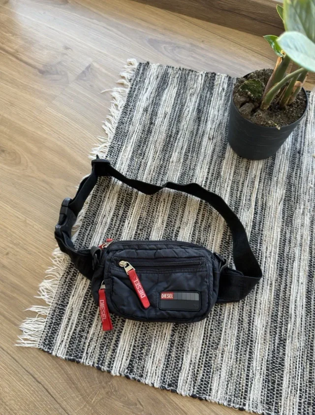 Diesel Vintage West Belt Bag Nylon Black Masenger Mini Bag in black Nylon from Grailed