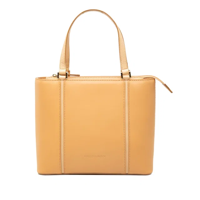 Tan Burberry Leather Tote in Brown Leather from Designer Revival