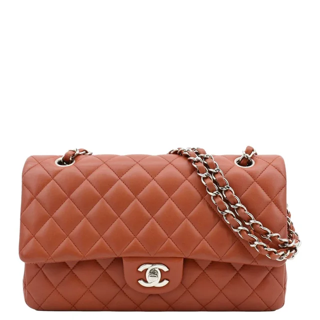 Chanel Classic Medium Double Flap Quilted Leather Shoulder Bag Red in Red Leather from Dallas Designer Handbags