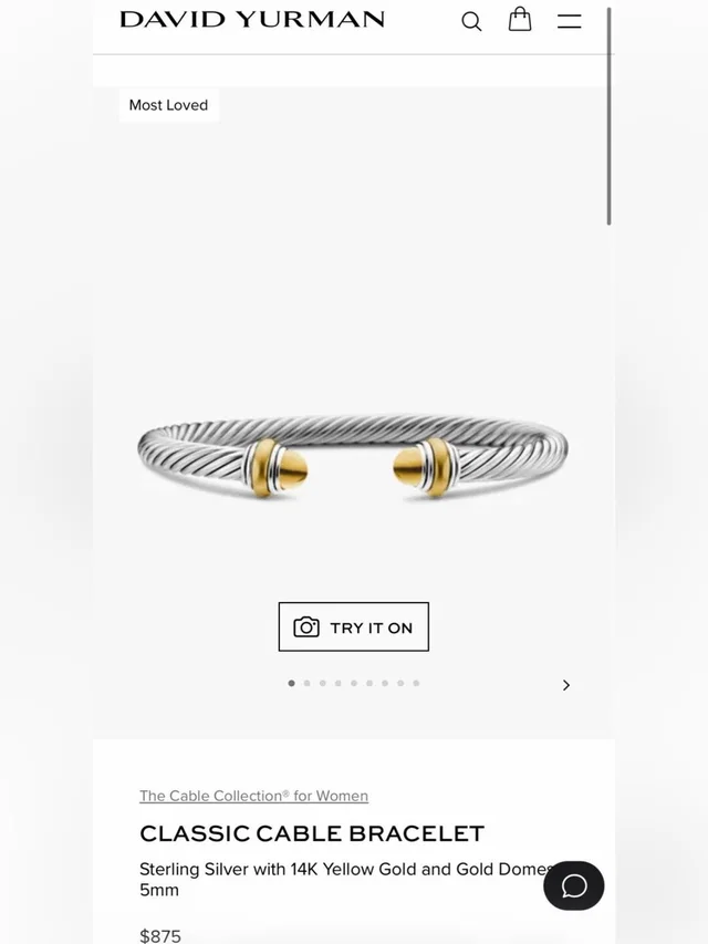 David Yurman Two-Tone Classic Cable Bracelet In Silver And Gold in silver|gray|gold from Poshmark