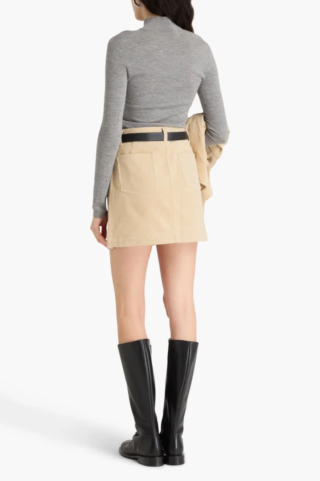 Alex Mill Camden Cotton-Corduroy Mini Skirt in Beige, photo 3 of 4 from THE OUTNET