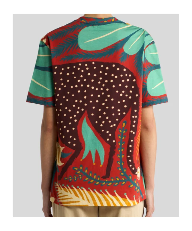 Etro X TABBY BOOTH LONG COTTON T-SHIRT WITH PLACED PRINT, photo 2 of 3 from SENSER