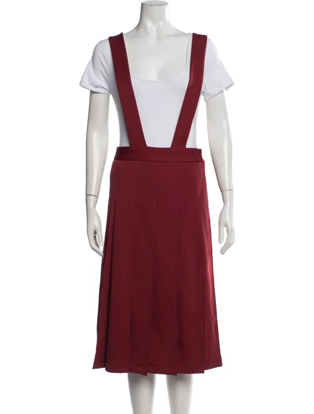 Comme des Garçons Girl Midi Length Skirt in red from The RealReal