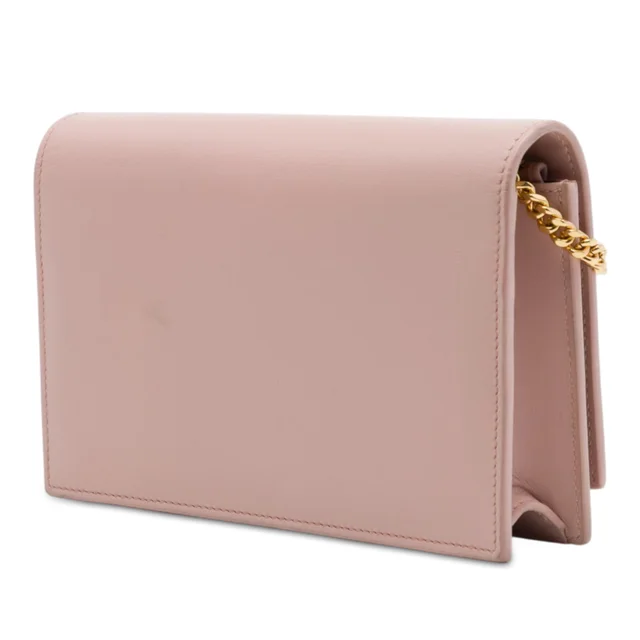 Pink Saint Laurent Smooth Calfskin Monogram Kate Tassel Wallet on Chain Crossbody Bag in Pink Calfskin from Designer Revival, photo 2 of 2
