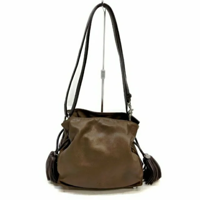 Loewe Flamenco Tassel Bronze Napa Leather Shoulder Bag in red|brown Leather from Poshmark