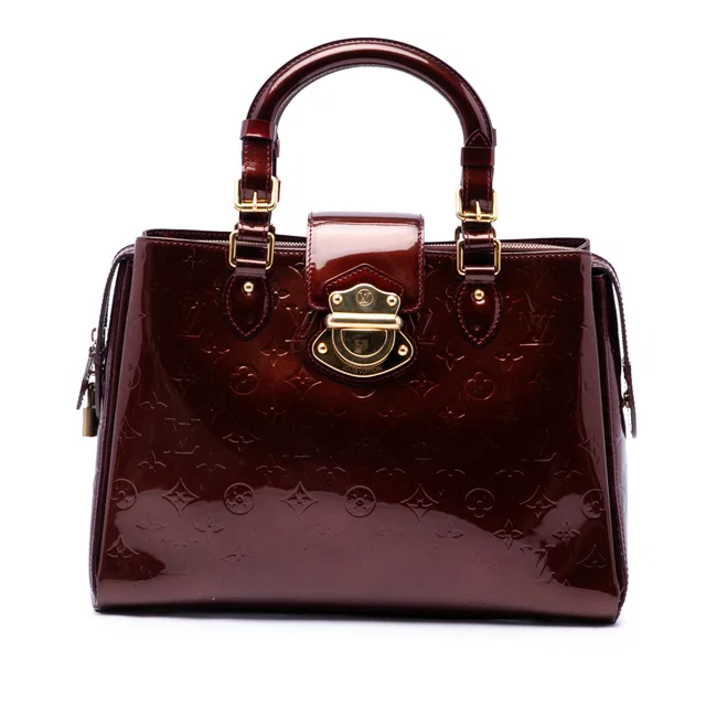 Red Louis Vuitton Monogram Vernis Melrose Avenue Handbag in Red Leather from Designer Revival