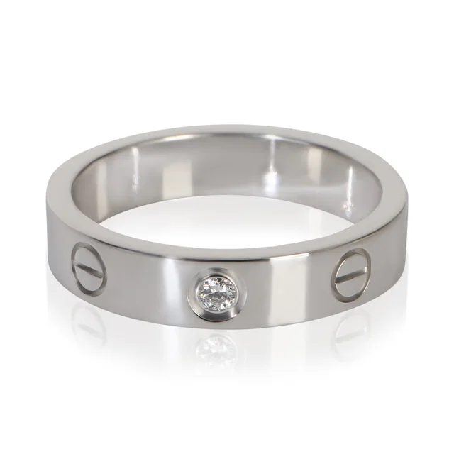 Cartier White Gold Diamond Small Model Love Ring 18k in White from HEWI