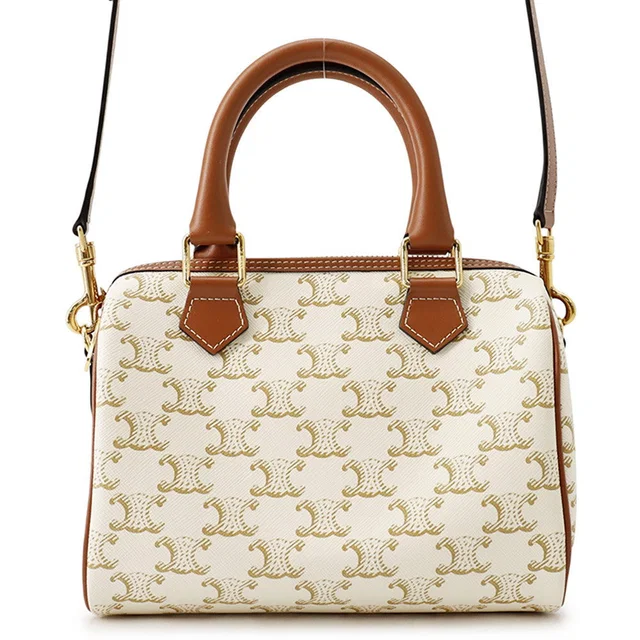Celine Triomphe 2WAY Travel Bag Brown/Beige197582 PVC Leather Size Small in Brown Leather from GALLERY RARE