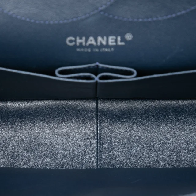 Blue Chanel Quilted Patent Reissue 2.55 Double Flap 227 Shoulder Bag in Blue Patent leather from Designer Revival, photo 2 of 2