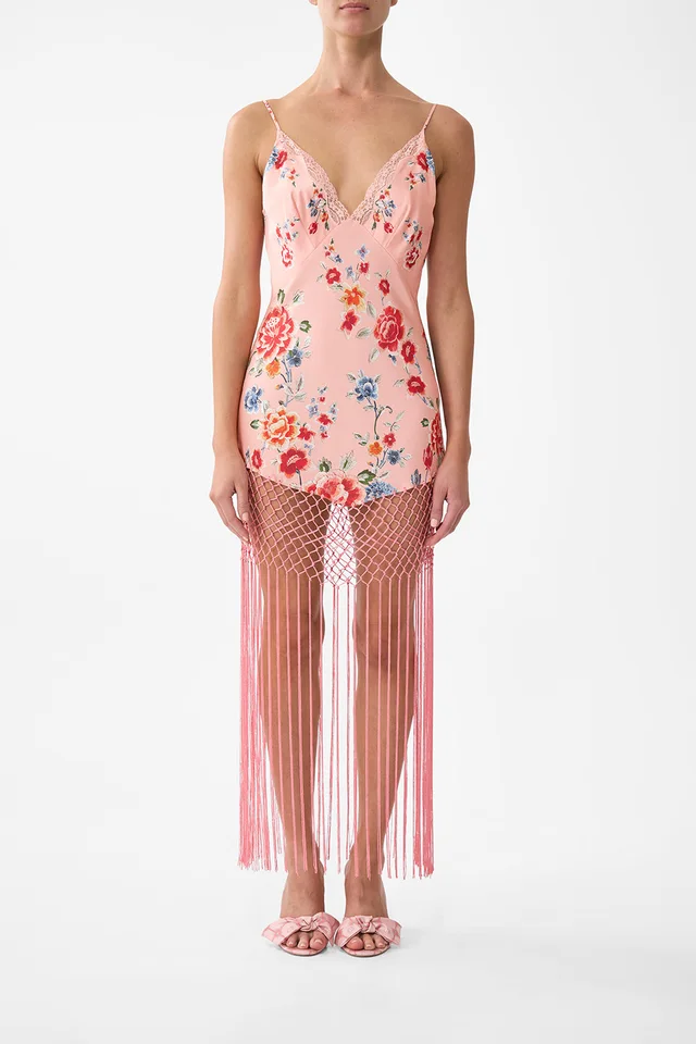 Camilla eBoutique V NECK BIAS SLIP DRESS WITH FRINGING MAJESTIC MILLA from CAMILLA, photo 1 of 1