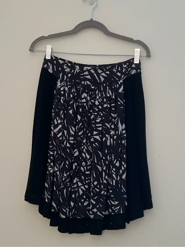 Etro Silk Printed Skirt in black|white Silk from Poshmark