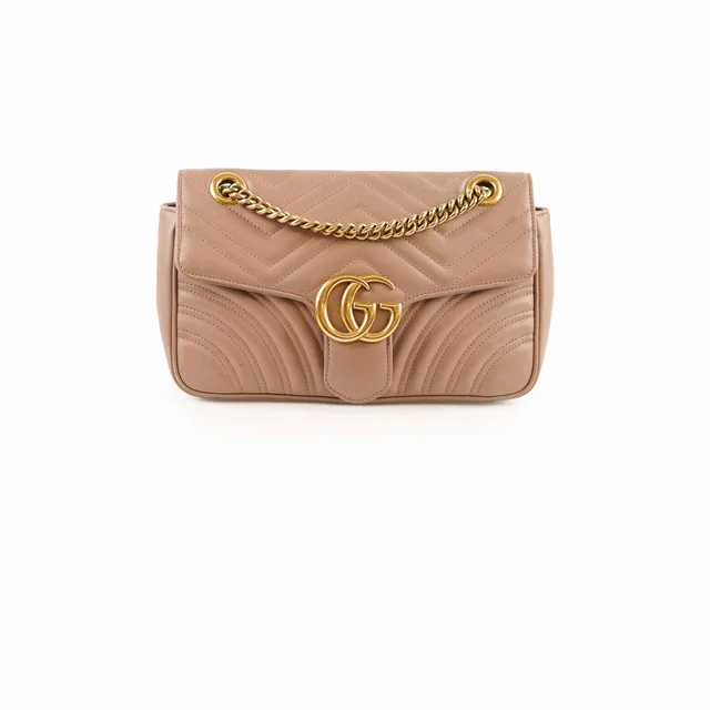 Gucci Medium Marmont Beige in Beige Leather from The Purse Affair