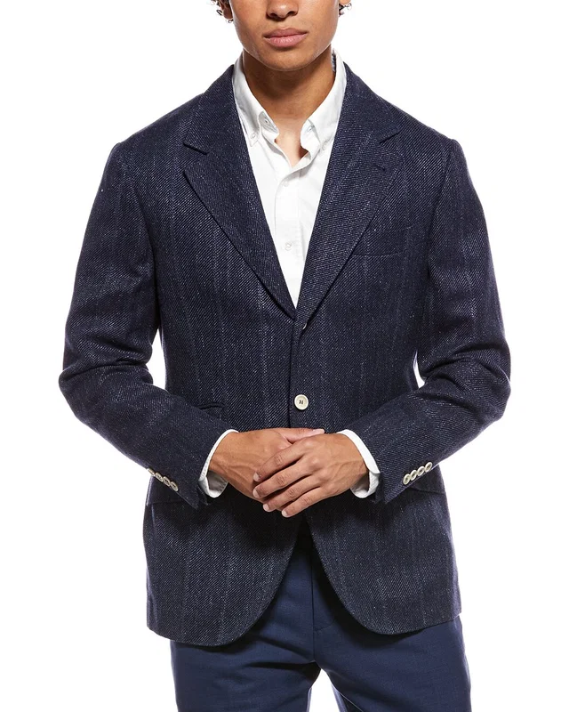 Brunello Cucinelli Linen, Silk, & Wool-Blend Blazer, image 1 of 1 from Gilt