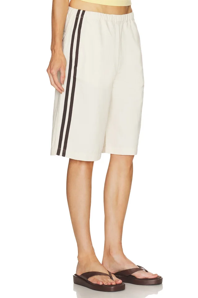 Citizens of Humanity Anais Pull On Track Shorts in Cream, photo 2 of 6 from REVOLVE (Canada)