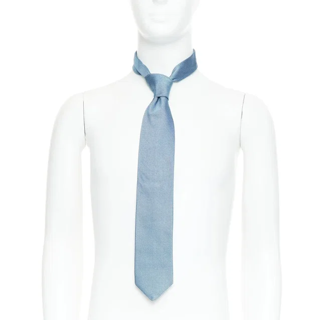 Patek Philippe Phillipe 2011 100% Silk Blue Grid Jacquard Wide Dress Tie in blue Silk from Grailed