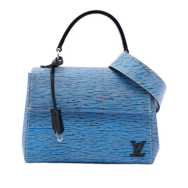 Blue Louis Vuitton Epi Denim Cluny BB Satchel in Blue Denim from Designer Revival