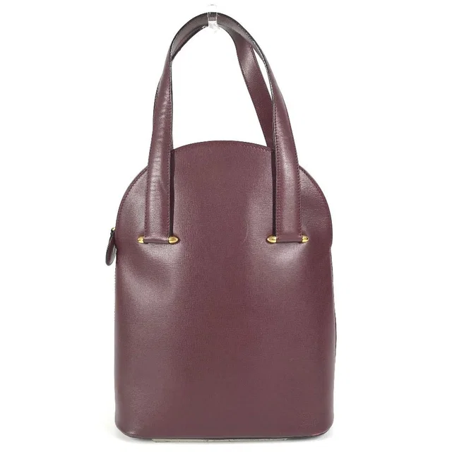 Cartier Shoulder Bag Logo Leather Bordeaux in Burgundy Leather from The Reluxe