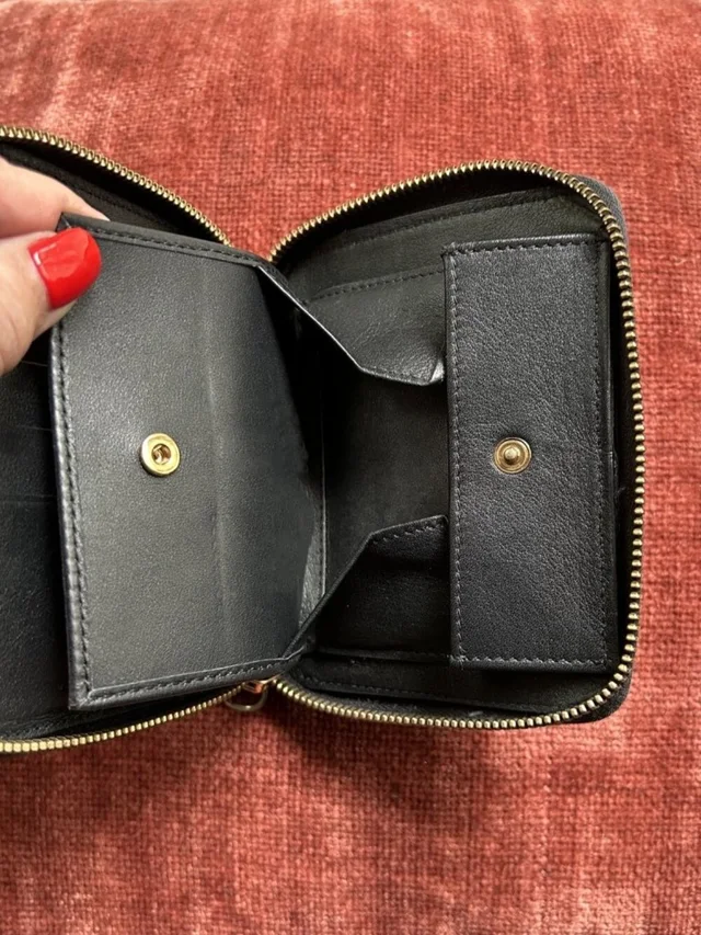 Versace Icon Zip Around Compact Wallet, Black in black|gold Calfskin from Poshmark, photo 10 of 10