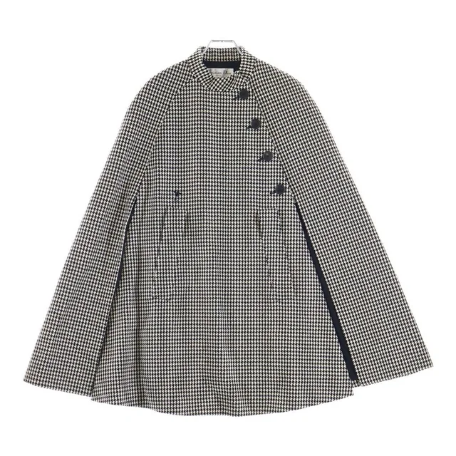Dior Bee Embroidery Wool Nylon Poncho White Black in Black Nylon from The Reluxe