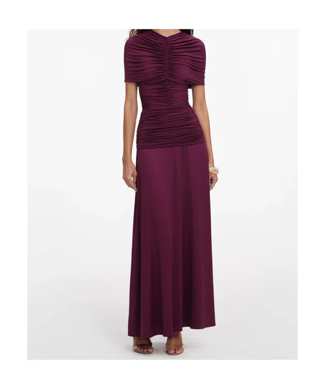 Self-Portrait Knitted Pleated Midi Dress, photo 4 of 9 from SENSER