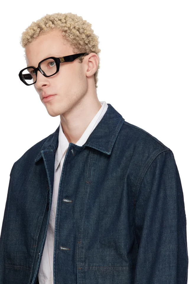LOEWE Black Anagram Glasses, photo 4 of 4 from SSENSE