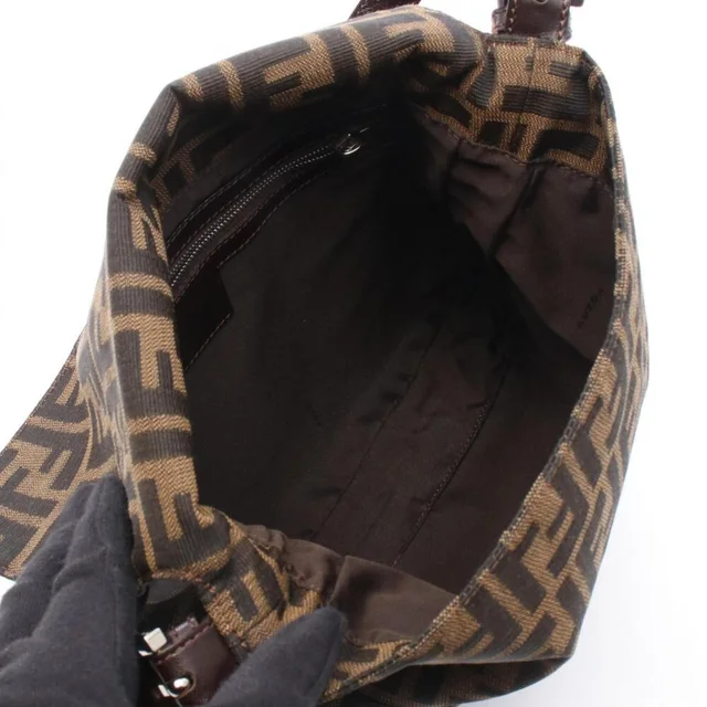 Fendi Zucca Shoulder Bag/Handbag, Canvas And Leather, Women's, Brown in brown|red Canvas from Poshmark, photo 3 of 9