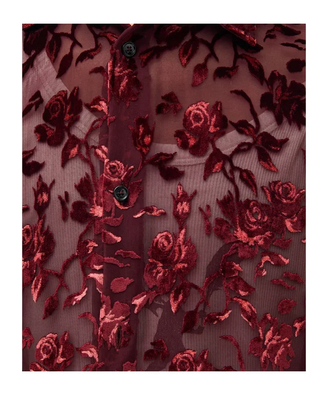 Ann Demeulemeester Andre floral-devoré shirt, photo 4 of 4 from SENSER