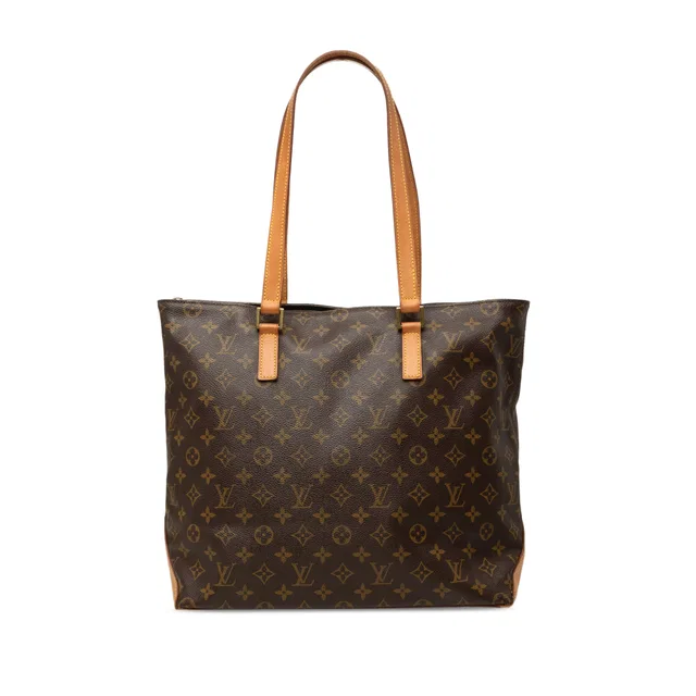 Brown Louis Vuitton Monogram Cabas Mezzo Tote Bag in Brown Coated canvas from Designer Revival