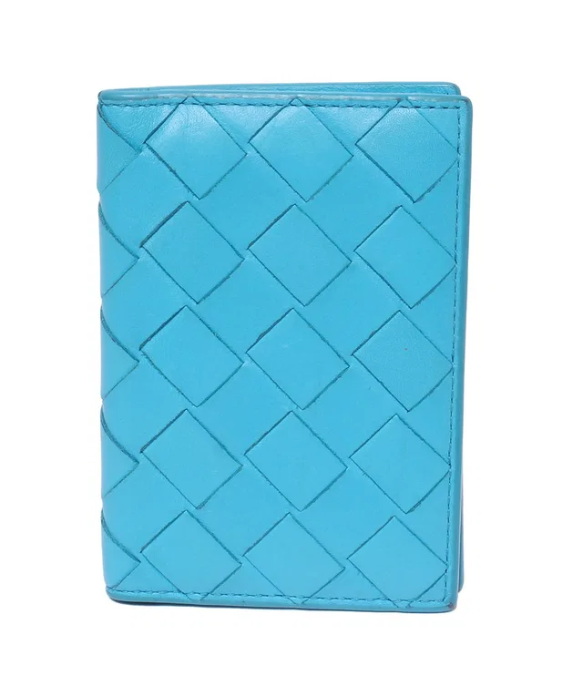 Bottega Veneta Card Case Intrecciato in Woven leather from The Reluxe