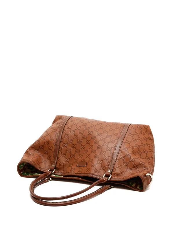 Gucci GG Signature Tote Bag in Leather from A Retro Tale, photo 4 of 7