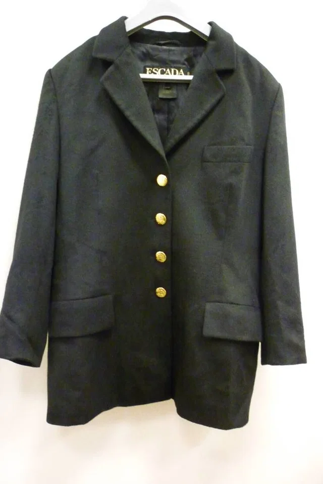 Escada Jacket -Wool Black Size: 8 in Black Wool from Oxfam Online Shop