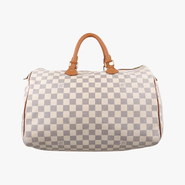 Louis Vuitton Speedy 35 Azur Damier Canvas Handbag in Canvas from The Reluxe