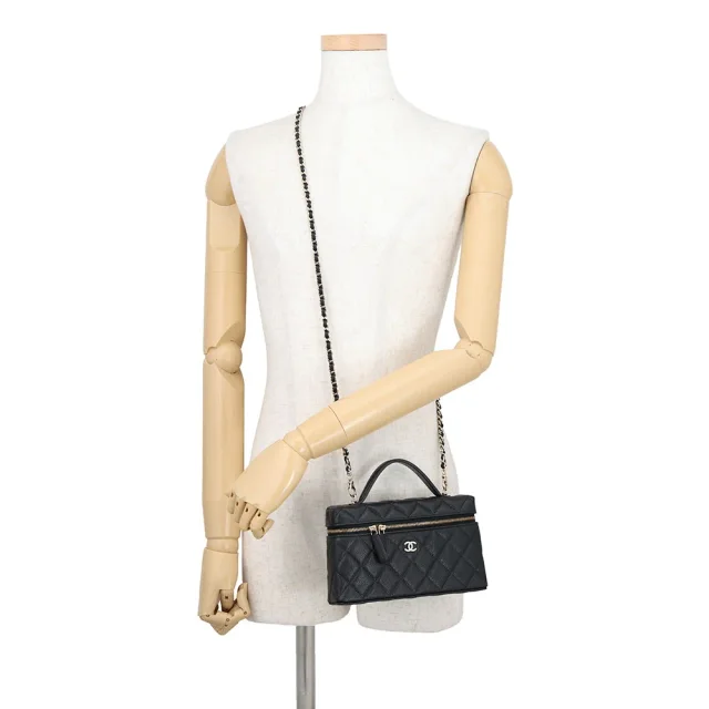 Chanel 2-Way Shoulder Bag Vanity BlackAP4385 Caviar Leather in Caviar leather from GALLERY RARE, photo 4 of 7