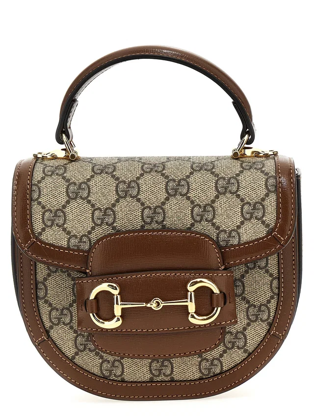 Gucci Horsebit 1955 Top Handle Bag — Brown in Brown Canvas from HEWI