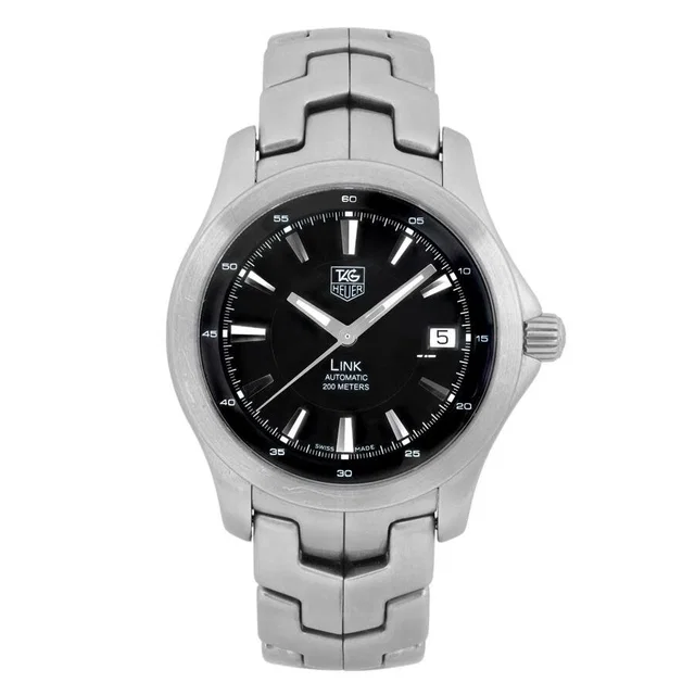 TAG Heuer Link GMT Automatic Black Dial Mens Watch WJF2110.BA0570 in silver|black|gray from Jomashop.com