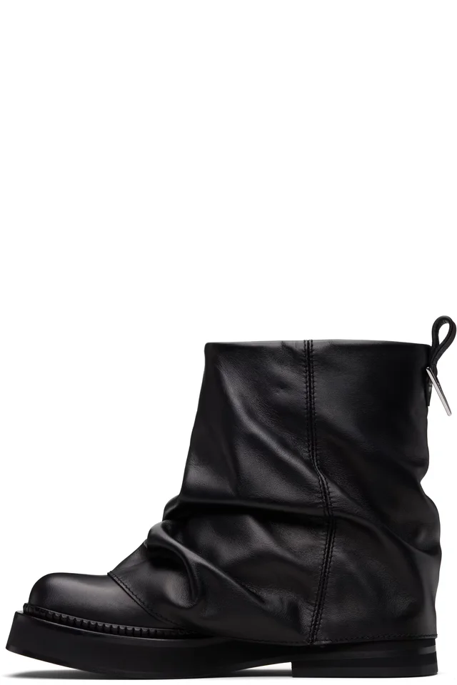 The Attico Black Mini Robin Combat Boots, photo 3 of 5 from SSENSE
