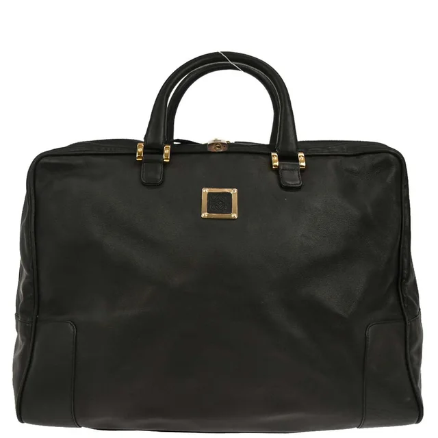 check Loewe Black Amazona 40 Handbag in Black Leather from AMORE Vintage Tokyo