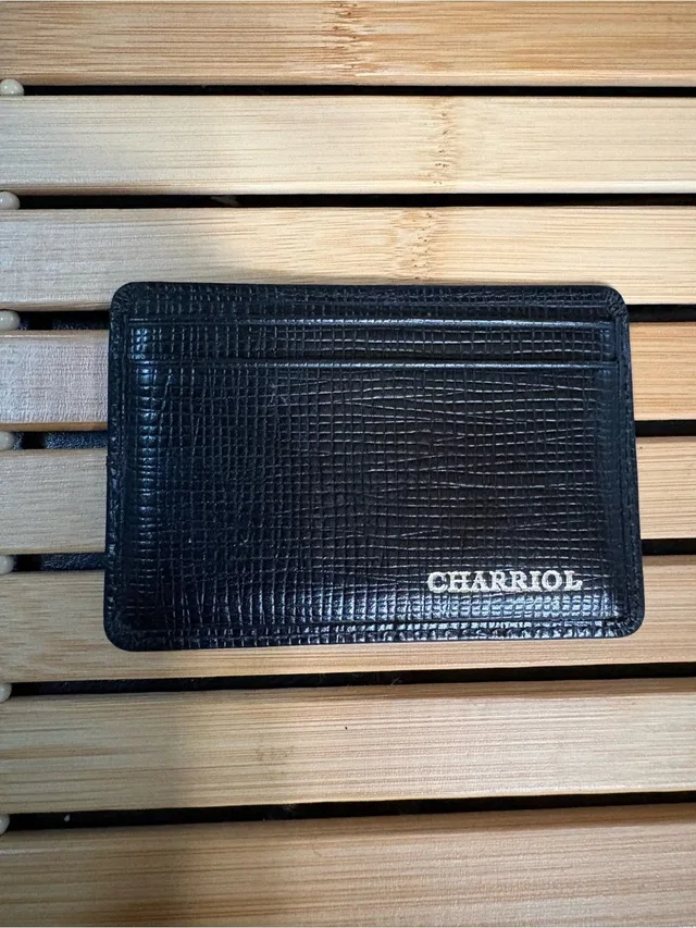 Charriol Charirol Black Textured Leather Card Holder in black Leather from Poshmark, photo 1 of 1