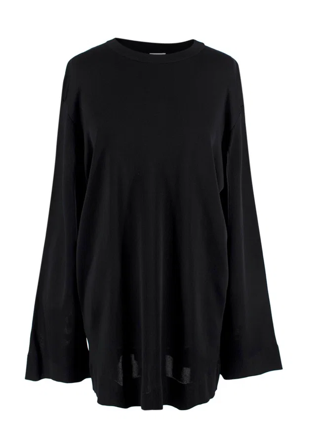 Loewe Black Cut-out Arm Long Sleeve Top in Black from HEWI
