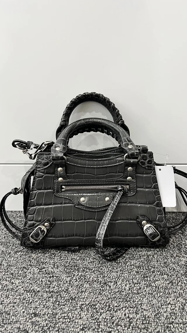 Balenciaga Neo Classic City Nano 638524 Leather Gray Edge in Grey Leather from Luxury Promise