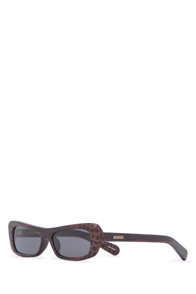 Jacquemus Les Sunglasses — Brown Calf Leather in Brown Calfskin from HEWI