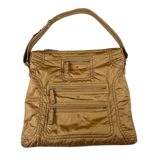 Tod's Pashmy Tracolla Picolla Nylon Messenger Bag in brown|gold|neutral Nylon from Poshmark