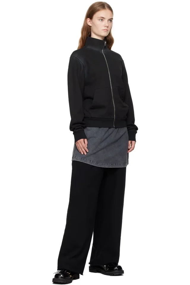 We11done Black Layered Lounge Pants, photo 4 of 4 from SSENSE