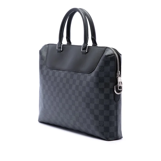 Black Louis Vuitton Damier Graphite Porte Documents Jour Business Bag in Black Canvas from Designer Revival, photo 2 of 2