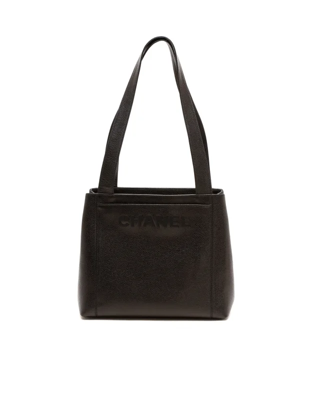 Chanel CC Caviar Tote Bag in Caviar leather from A Retro Tale