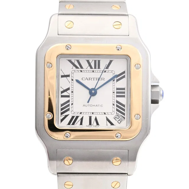 Cartier Santos Galbée XL W20099C4 Automatic White in White from VINTAGE QOO TOKYO