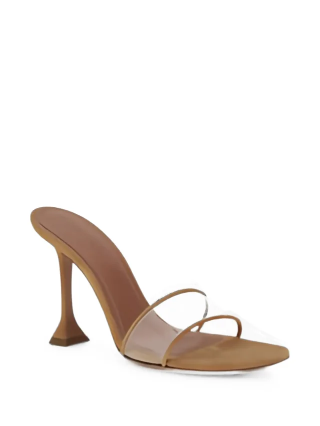 Amina Muaddi High-heeled sandals with transparent uppers, photo 2 of 4 from SENSER