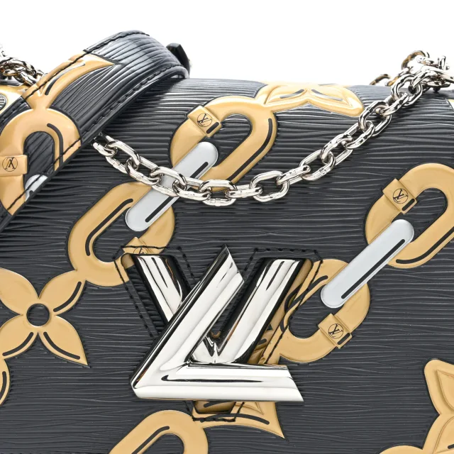 Louis Vuitton Epi Chain Flower Twist Shoulder Bag MM Black in Black Leather from FASHIONPHILE, photo 8 of 10